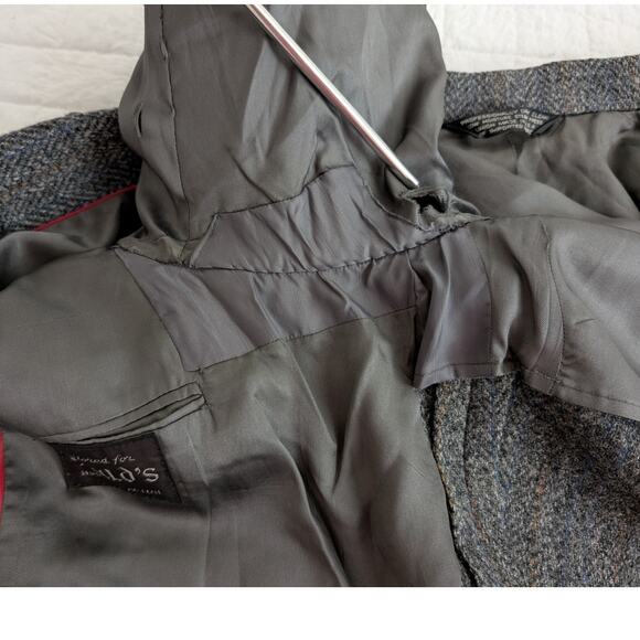 harris tweed 100% pure Scottish wool 50s vintage men's jacket - Picture 15 of 16